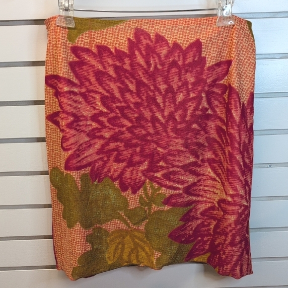 Free People Vintage Y2K Floral Slip Skirt Size L EUC - Picture 1 of 4